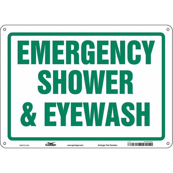 Safety Sign, 10 in Height, 14 in Width, Aluminum, Horizontal Rectangle, English, 470Y08