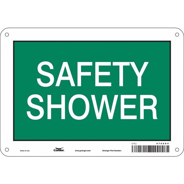 Safety Sign, 7 in Height, 10 in Width, Polyethylene, Vertical Rectangle, English, 470Z84