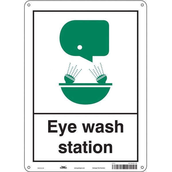 Safety Sign, 14 in Height, 10 in Width, Aluminum, Vertical Rectangle, English, 470Z12