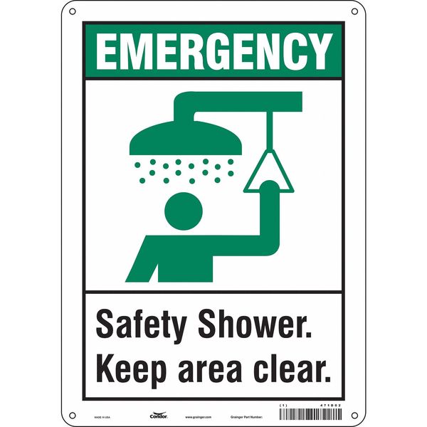 Safety Sign, 14 in Height, 10 in Width, Aluminum, Vertical Rectangle, English, 471D02