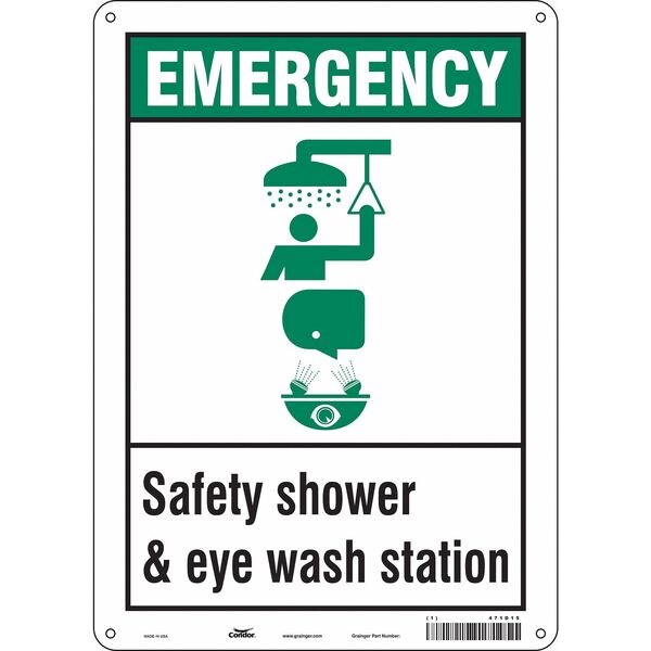 Safety Sign, 14 in Height, 10 in Width, Polyethylene, Vertical Rectangle, English, 471D15
