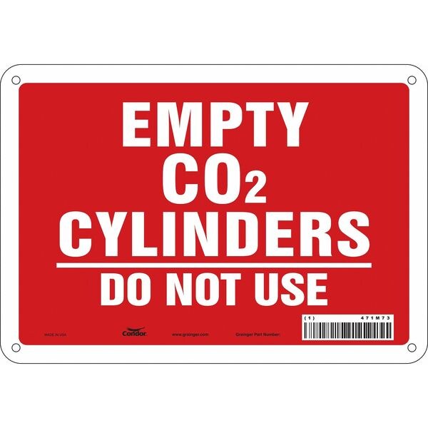Safety Sign, 7 in Height, 10 in Width, Aluminum, Vertical Rectangle, English, 471M73