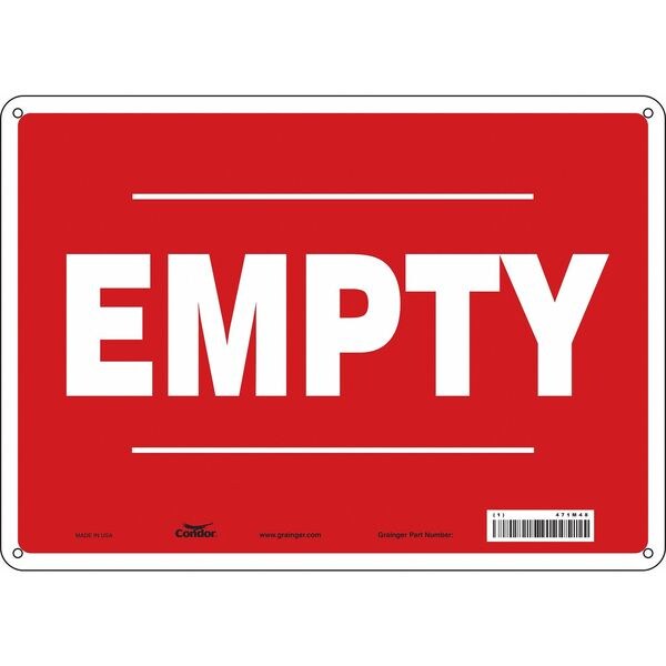 Safety Sign, 10 in Height, 14 in Width, Aluminum, Horizontal Rectangle, English, 471M48