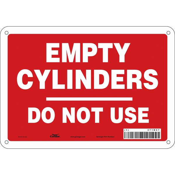 Safety Sign, 7 in Height, 10 in Width, Aluminum, Vertical Rectangle, English, 471M67