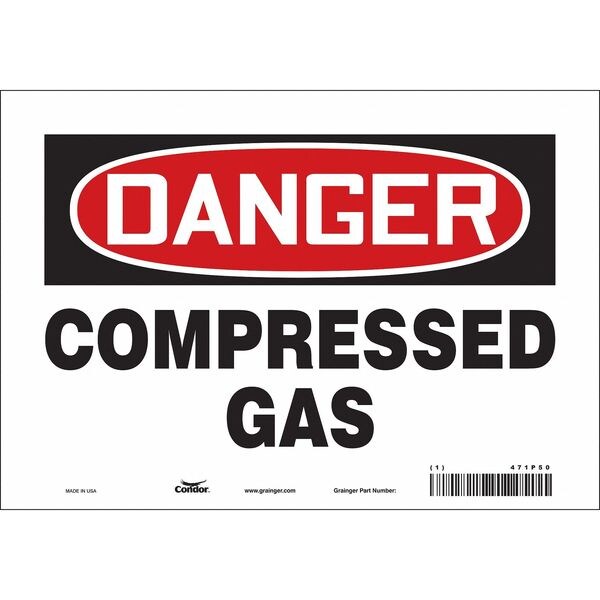 Safety Sign, 7 in Height, 10 in Width, Vinyl, Vertical Rectangle, English, 471P50