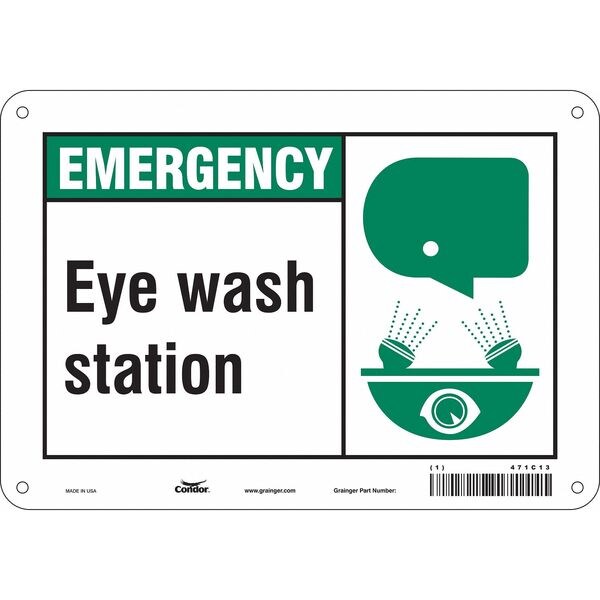 Safety Sign, 7 in Height, 10 in Width, Aluminum, Vertical Rectangle, English, 471C13