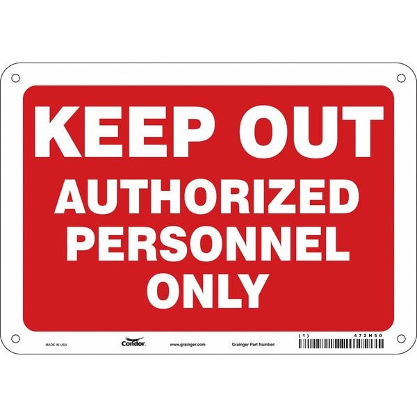 Safety Sign, 7 in Height, 10 in Width, Aluminum, Vertical Rectangle, English, 472H50
