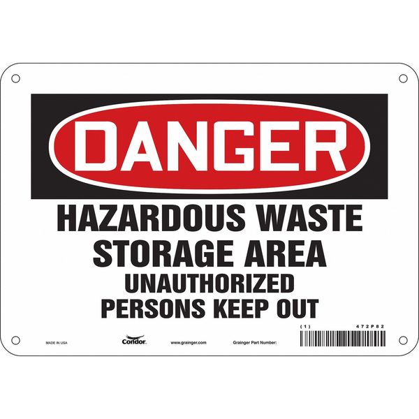 Safety Sign, 7 in Height, 10 in Width, Aluminum, Vertical Rectangle, English, 472P82
