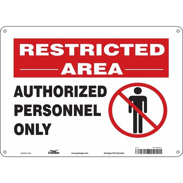 Safety Sign, 10 in Height, 14 in Width, Aluminum, Horizontal Rectangle, English, 472X53
