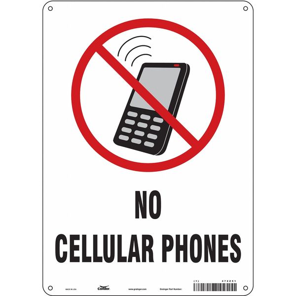 Safety Sign, 14 in Height, 10 in Width, Aluminum, Vertical Rectangle, English, 472Z51