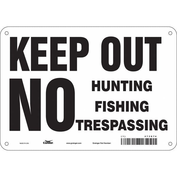 Safety Sign, 7 in Height, 10 in Width, Aluminum, Vertical Rectangle, English, 473G74