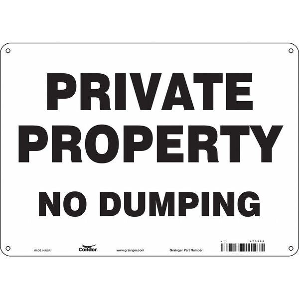Safety Sign, 10 in Height, 14 in Width, Aluminum, Horizontal Rectangle, English, 473J95