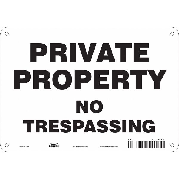 Safety Sign, 7 in Height, 10 in Width, Aluminum, Vertical Rectangle, English, 473K07