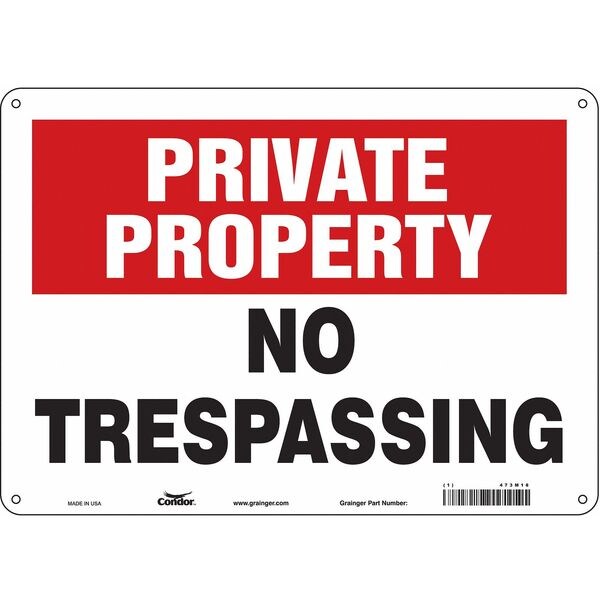 Safety Sign, 10 in Height, 14 in Width, Aluminum, Horizontal Rectangle, English, 473M18