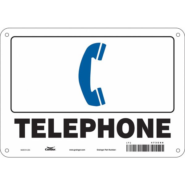 Safety Sign, 7 in Height, 10 in Width, Aluminum, Vertical Rectangle, English, 473C86