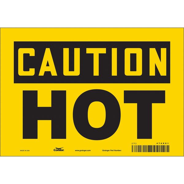 Danger Sign, 7 in H, 10 in W, Vinyl, Vertical Rectangle, English, 474X91