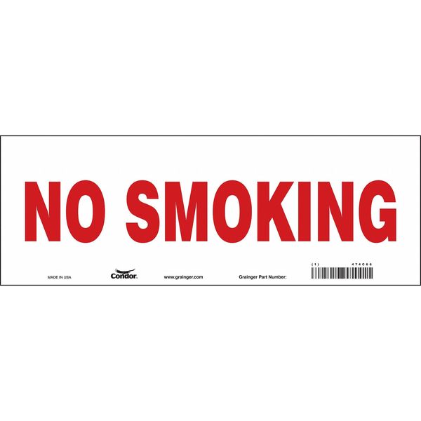 Safety Sign, 5 in H, 14 in W, Vinyl, Vertical Rectangle, English, 474C66