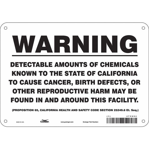 Safety Sign, 7 in Height, 10 in Width, Rectangle