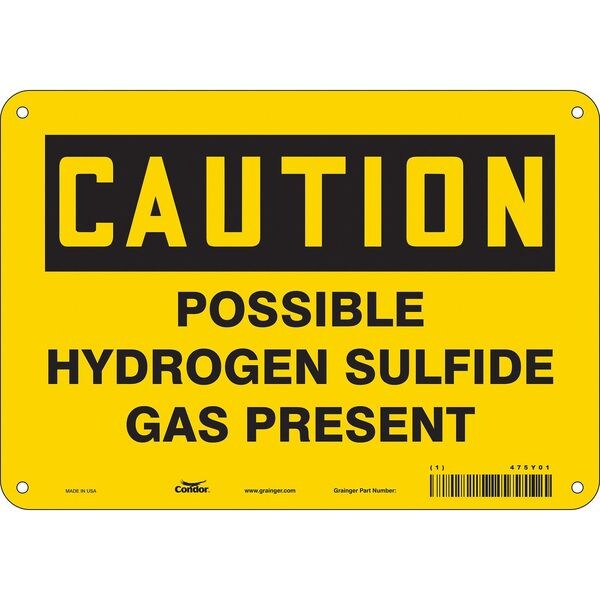 Safety Sign, 7 in Height, 10 in Width, Aluminum, Vertical Rectangle, English, 475Y01