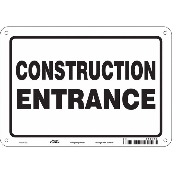 Safety Sign, 7 in Height, 10 in Width, Aluminum, Vertical Rectangle, English, 476H73