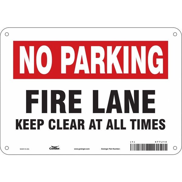 Safety Sign, 7 in Height, 10 in Width, Aluminum, Vertical Rectangle, English, 477J14