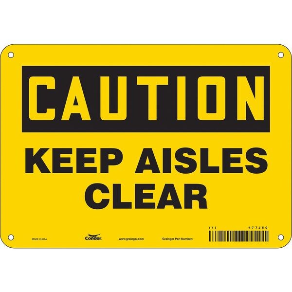 Safety Sign, 7 in Height, 10 in Width, Aluminum, Vertical Rectangle, English, 477J60