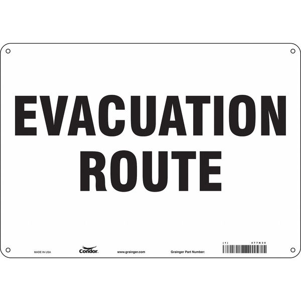 Traffic Sign, 10 in Height, 14 in Width, Aluminum, Horizontal Rectangle, English