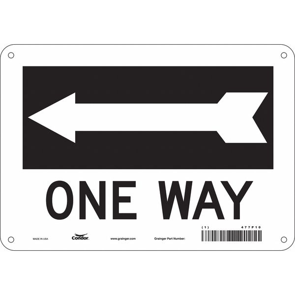 Traffic Sign, 7 in H, 10 in W, Aluminum, Vertical Rectangle, English, 477P10