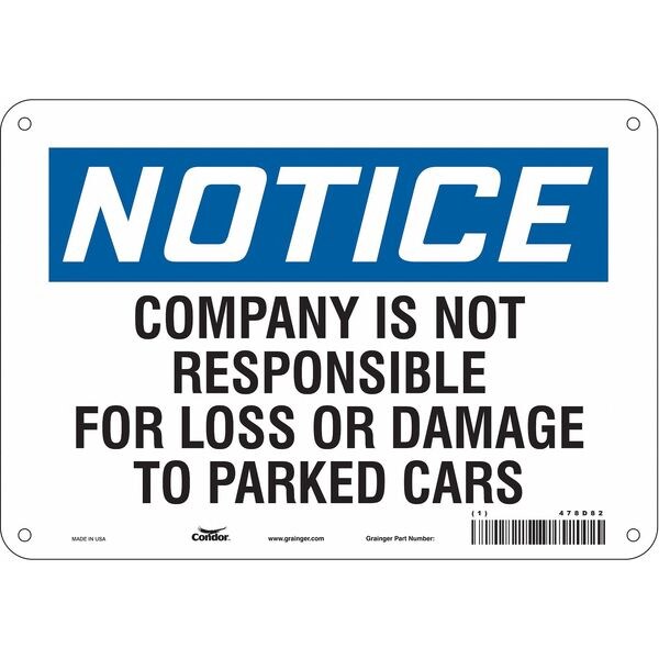 Parking Lot Damage Sign, 7