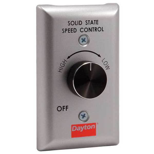 Speed Control, 115V, 6 Amps, Plate Color Silver