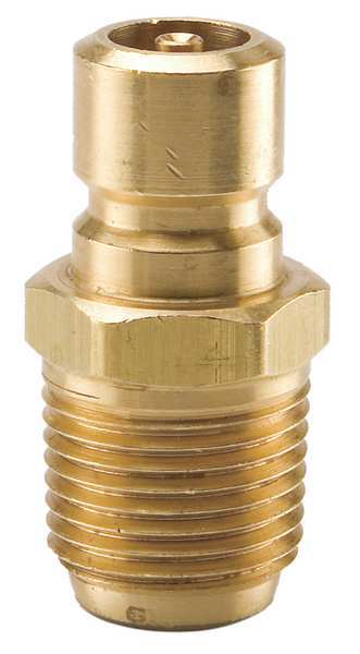 Hydraulic Quick Connect Hose Coupling, Brass Body, Sleeve Lock, 1/4