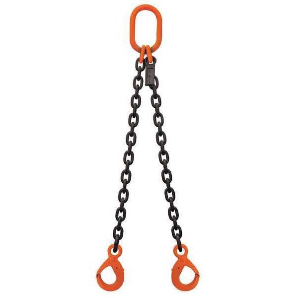 Chain Sling, 3/8in Size, 8 ft L, DOL Sling
