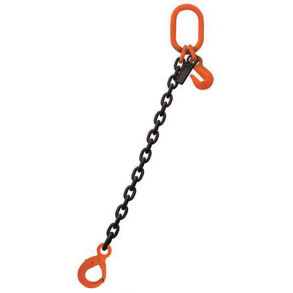 Chain Sling, Black/Red, 20 ft L, Adj. Link