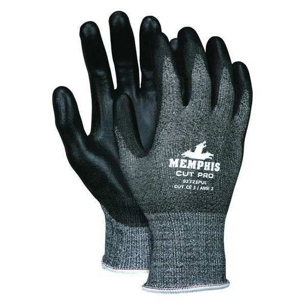 Cut Resistant Coated Gloves, A2 Cut Level, Polyurethane, S, 1 PR