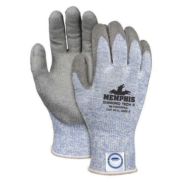 Cut Resistant Coated Gloves, A5 Cut Level, Polyurethane, S, 1 PR
