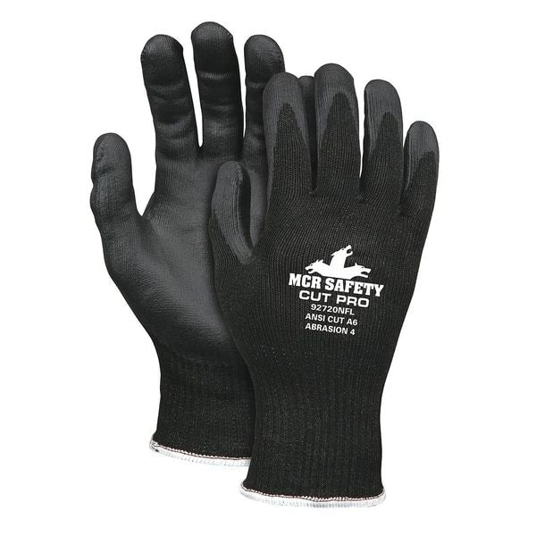Cut Resistant Coated Gloves, A6 Cut Level, Foam Nitrile, S, 1 PR