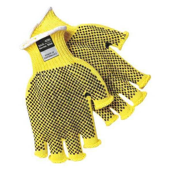 Cut Resistant Fingerless Coated Gloves, A3 Cut Level, PVC, M, 1 PR