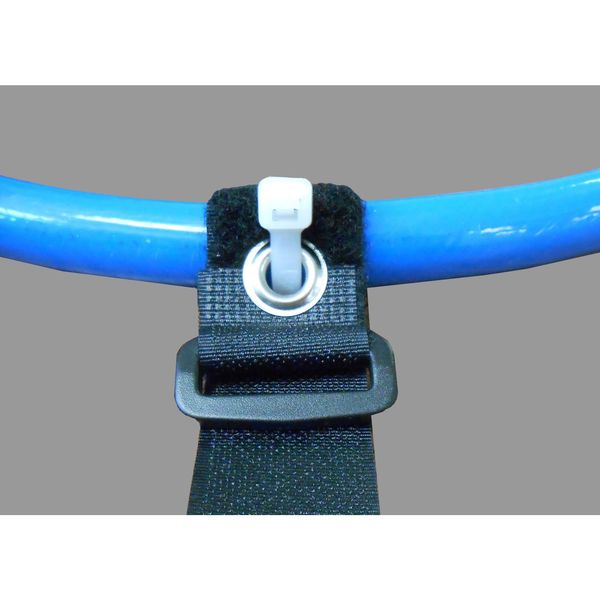 Back-to-Back Strap, No Adhesive, 3 ft, 2 in Wd, Black, 10 PK