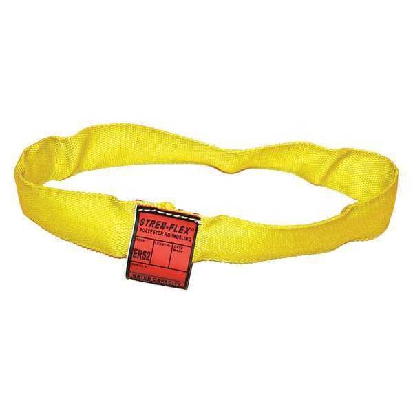 Round Sling, Endless, Yellow, 10 ft. L