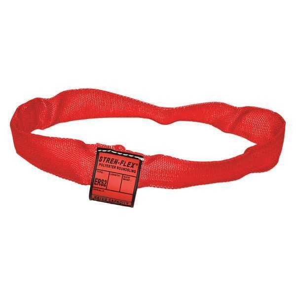 Round Sling, Endless, Red, 20ft L, Polyester