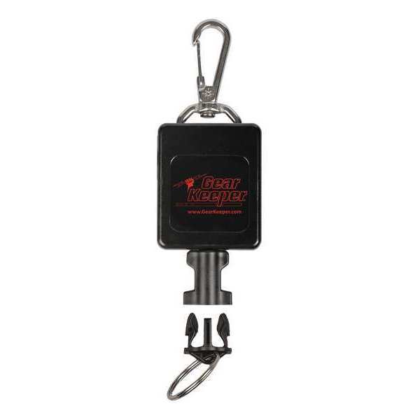 Flashlight Retractor, 32 in. L, SS, Snap