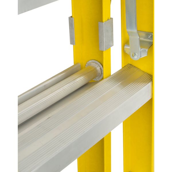 Multipurpose Ladder, Extension, Stepladder Configuration, 11 ft, Fiberglass