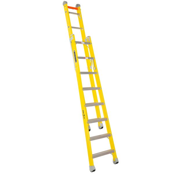 Multipurpose Ladder, Extension, Stepladder Configuration, 13 ft, Fiberglass