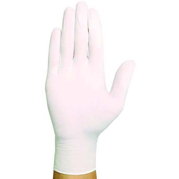 Disposable Gloves, Vinyl, Powder Free, White, M, 100 PK