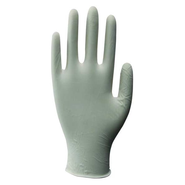 Disposable Gloves, Natural Rubber Latex, Powdered, Natural, L, 100 PK