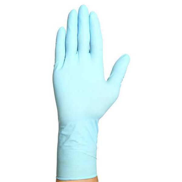 Disposable Gloves, Nitrile, Powder Free, Blue, 2XL, 50 PK