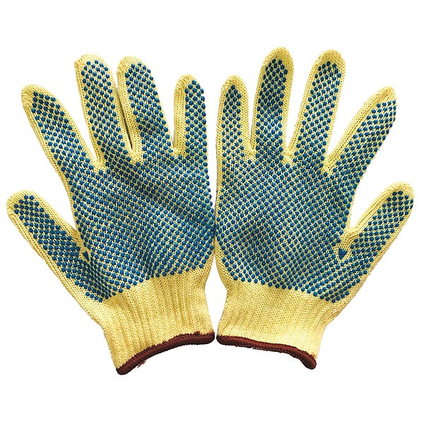 Cut Resistant Coated Gloves, A4 Cut Level, PVC, M, 1 PR