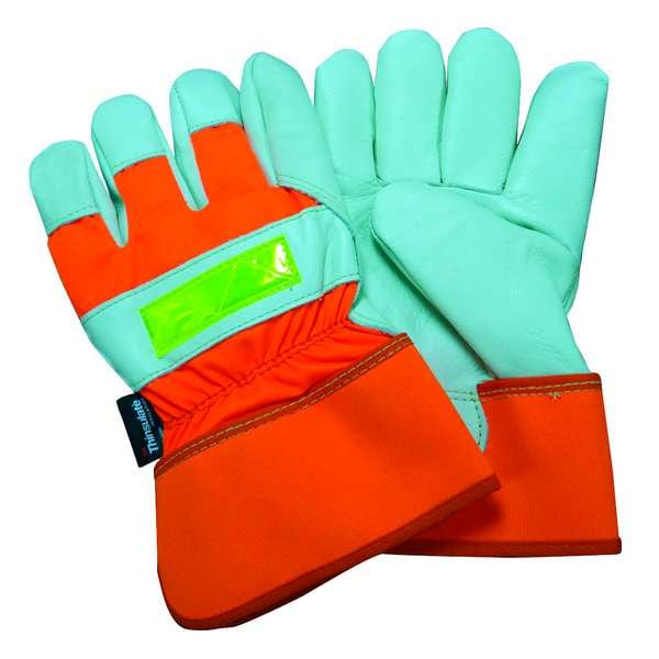 Gloves, 2XL, Cream/Orange, Thinsulate, PR