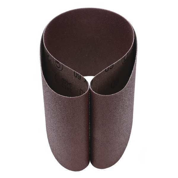 Sanding Belt, Coated, 6 in W, 48 in L, 60 Grit, Medium, Aluminum Oxide, 341D, Brown