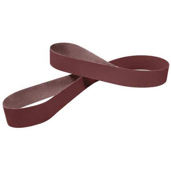 Sanding Belt, Coated, 4 in W, 36 in L, 80 Grit, Medium, Aluminum Oxide, 341D, Brown